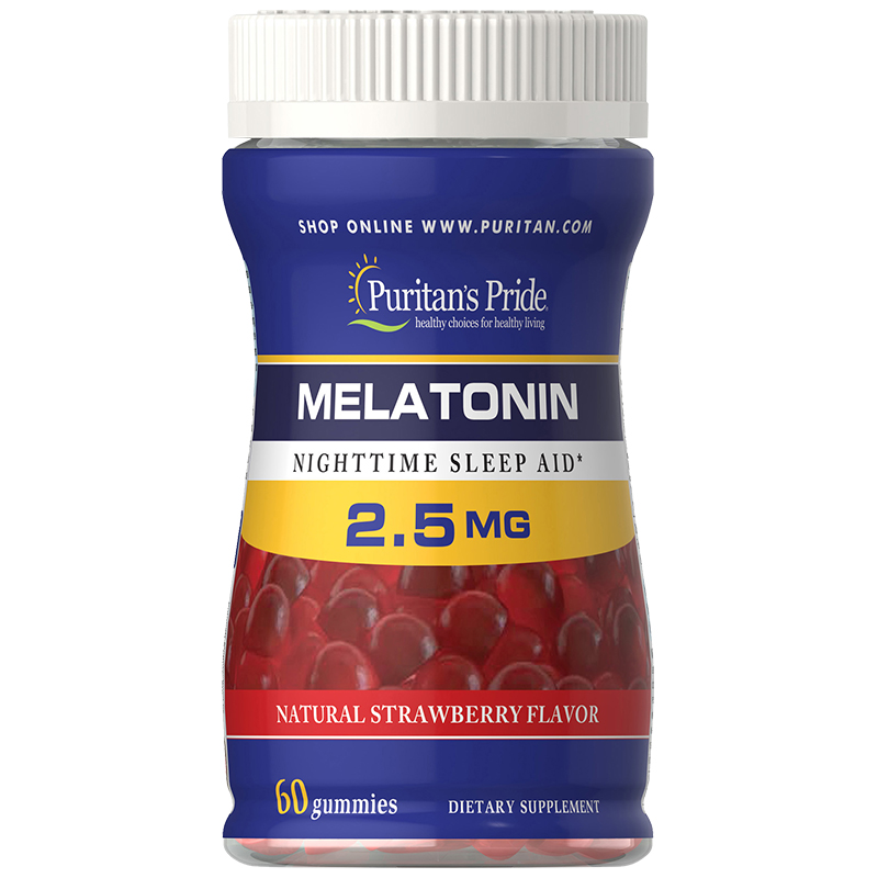 Puritans Pride 普丽普莱 褪黑素软糖 草莓味 60粒*2瓶保健产品包装创意设计欣赏(图1)