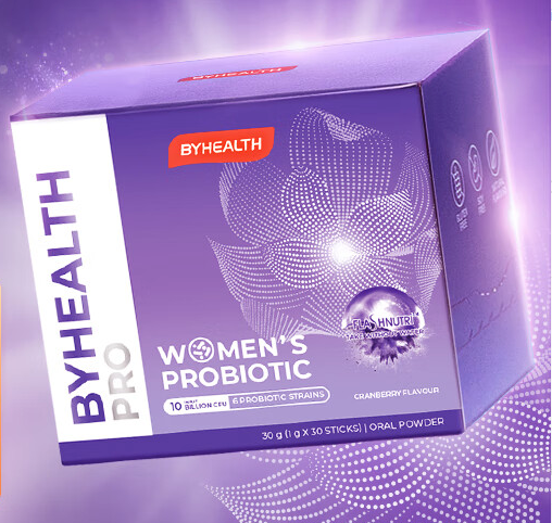 汤臣倍健 海外版女性私处益生菌蔓越莓香香菌闪释粉30袋/盒保健产品包装创意设计欣赏(图3)