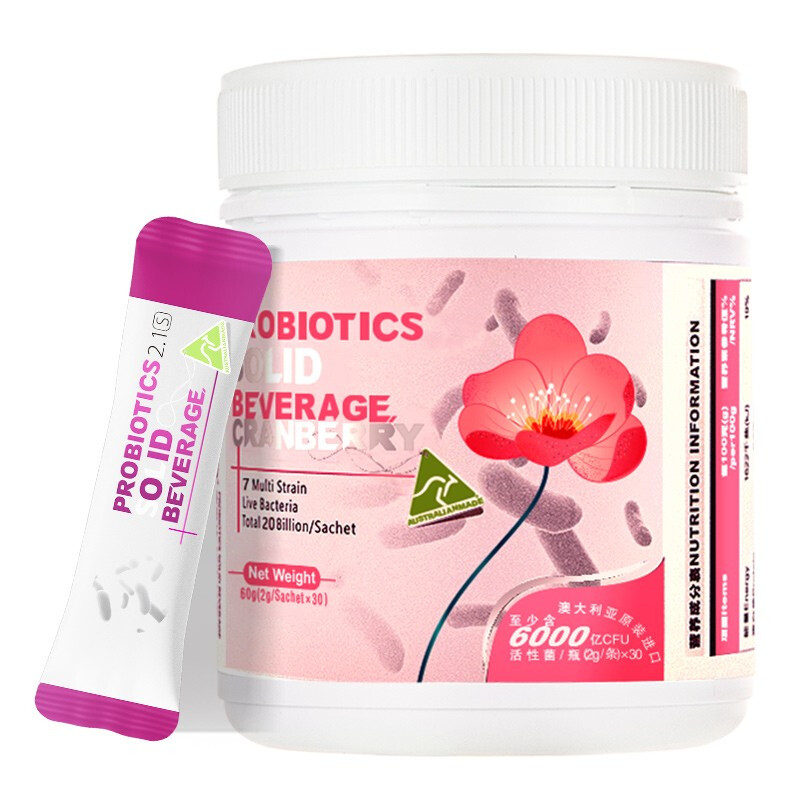 Aurinda 澳洲进口澳琳达益生菌蔓越莓益生菌女性成人大人双歧杆菌罗伊氏女用 2g*30袋/罐保健产品包装创意设计欣赏(图1)