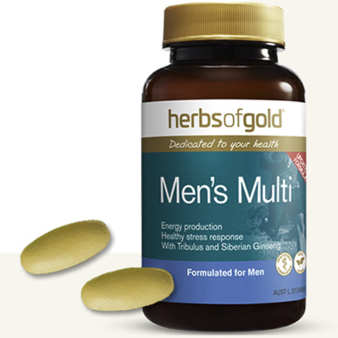 HerbsofGold 和丽康 男士多种复合维生素 30片保健产品包装创意设计欣赏(图2)