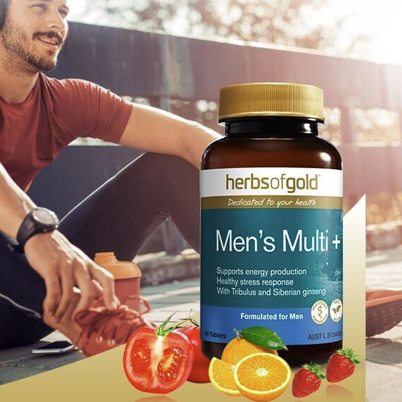 HerbsofGold 和丽康 男士多种复合维生素 30片保健产品包装创意设计欣赏(图3)