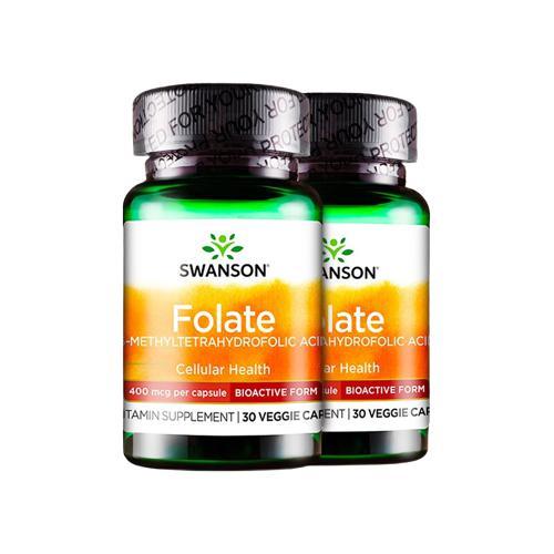 SWANSON 斯旺森 5-甲基四氢叶酸 30粒*2瓶保健产品包装创意设计欣赏(图1)