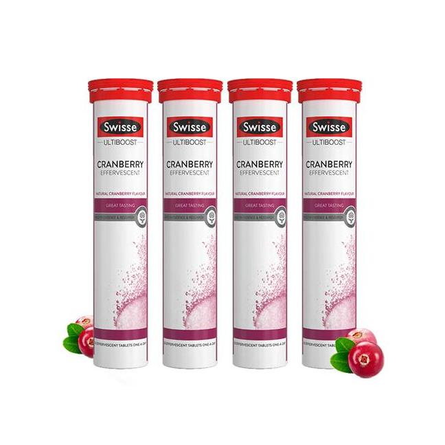 Swisse 斯维诗 蔓越莓泡腾片 20片*4支保健产品包装创意设计欣赏(图1)