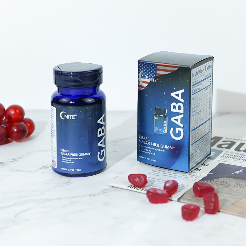 GNITE GABA 褪黑素软糖 葡萄味 100g保健产品包装创意设计欣赏(图4)