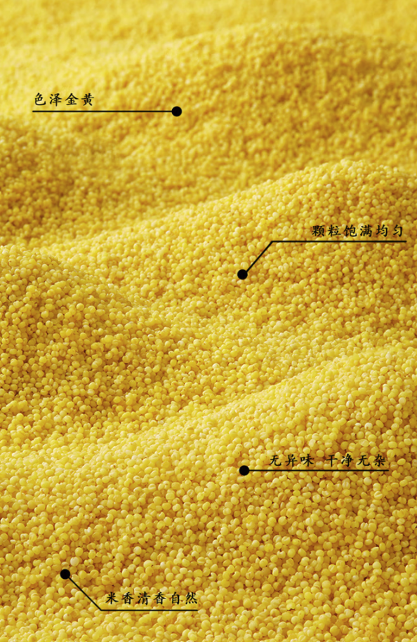 柴火大院 内蒙古黄小米 1kg包装设计欣赏 (图2)