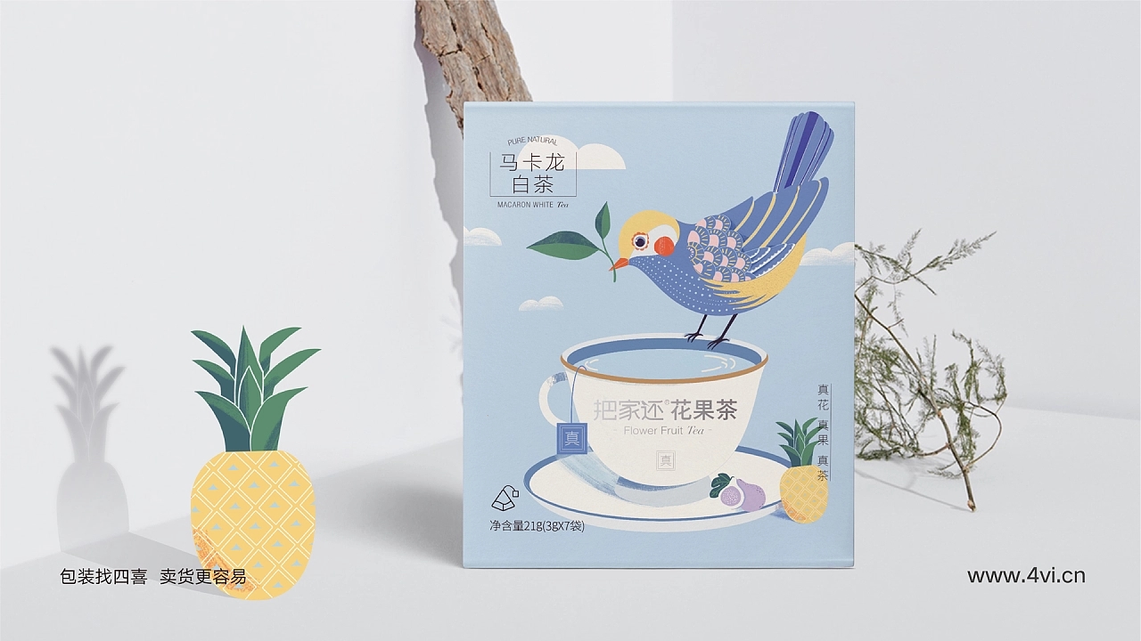 花果茶包装盒设计这样做很吸人眼球(图1)