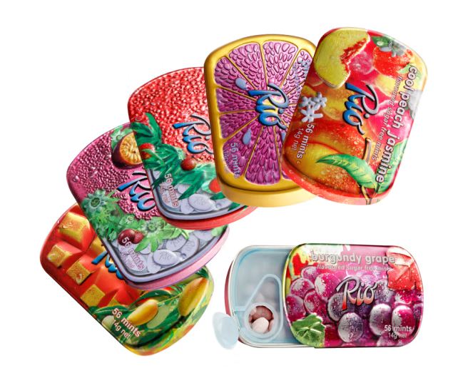 水果味薄荷糖外包装盒设计作品欣赏(图1) 水果味薄荷糖外包装盒设计作品欣赏(图1)