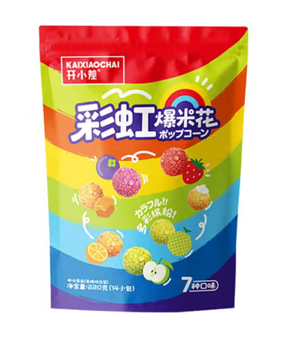 彩虹爆米花包装袋设计作品欣赏(图1) 彩虹爆米花包装袋设计作品欣赏(图1)