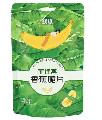 休闲零食香蕉脆片包装袋设计作品欣赏(图1)
