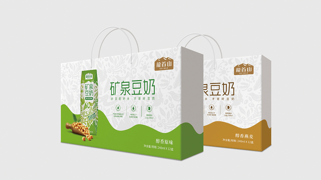 矿泉豆奶礼盒包装设计欣赏(图1)
