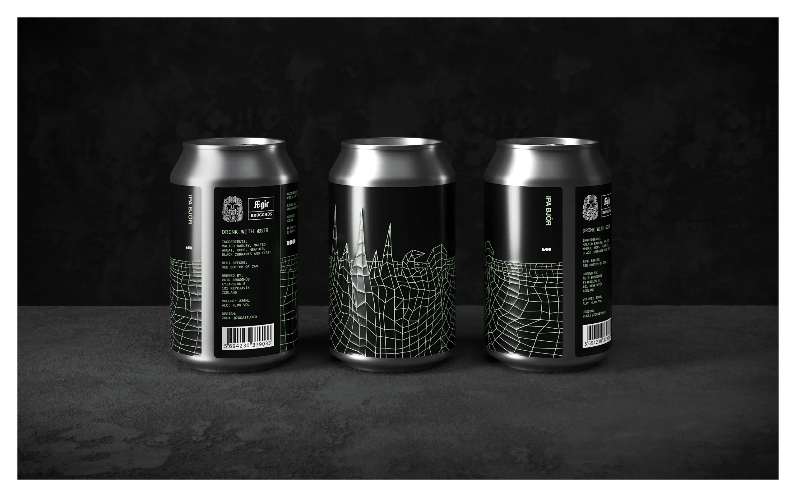 冰岛灌装啤酒包装设计作品欣赏(图1) 冰岛灌装啤酒包装设计作品欣赏(图1)