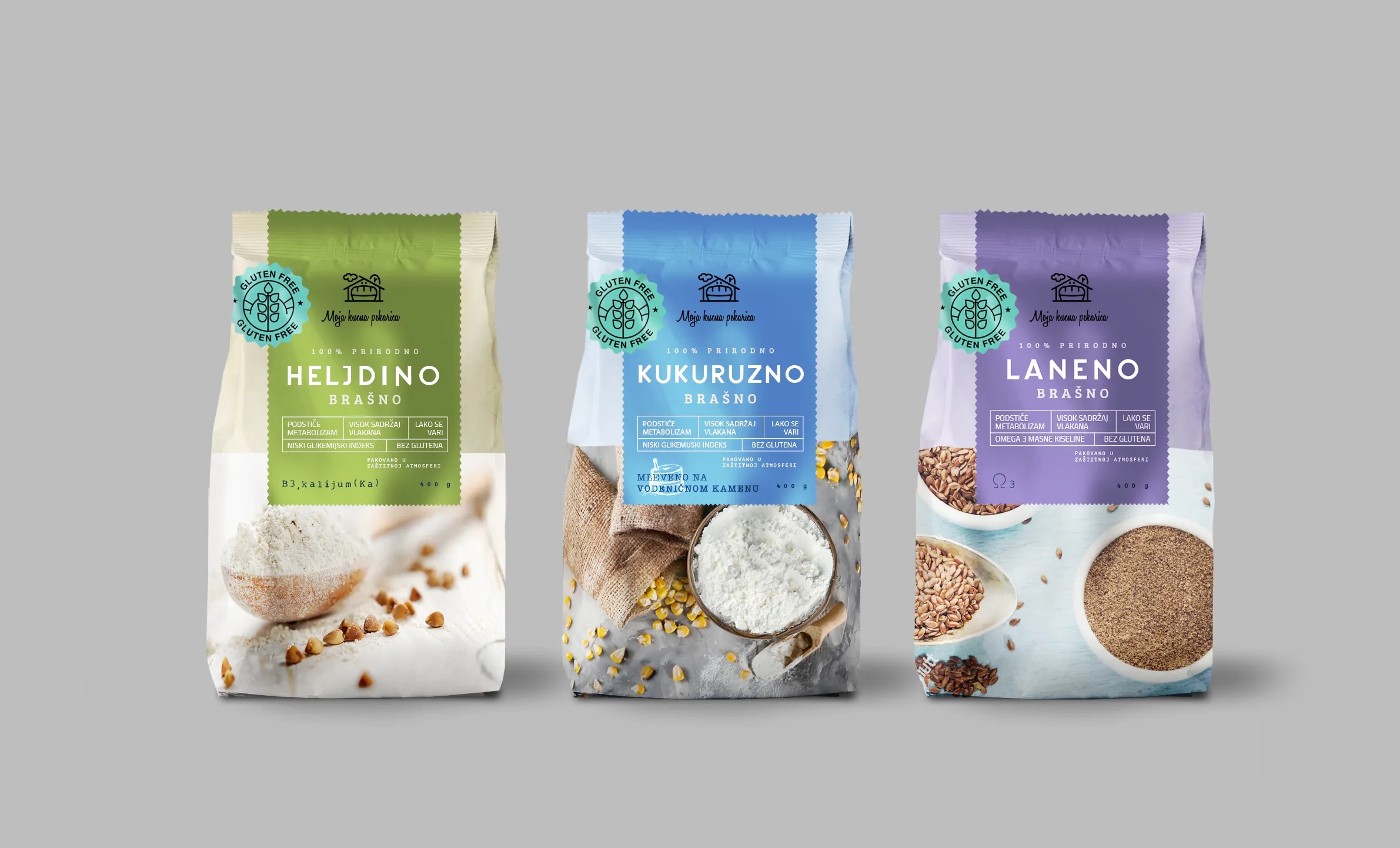 天然系列面粉包装袋设计欣赏(图1)