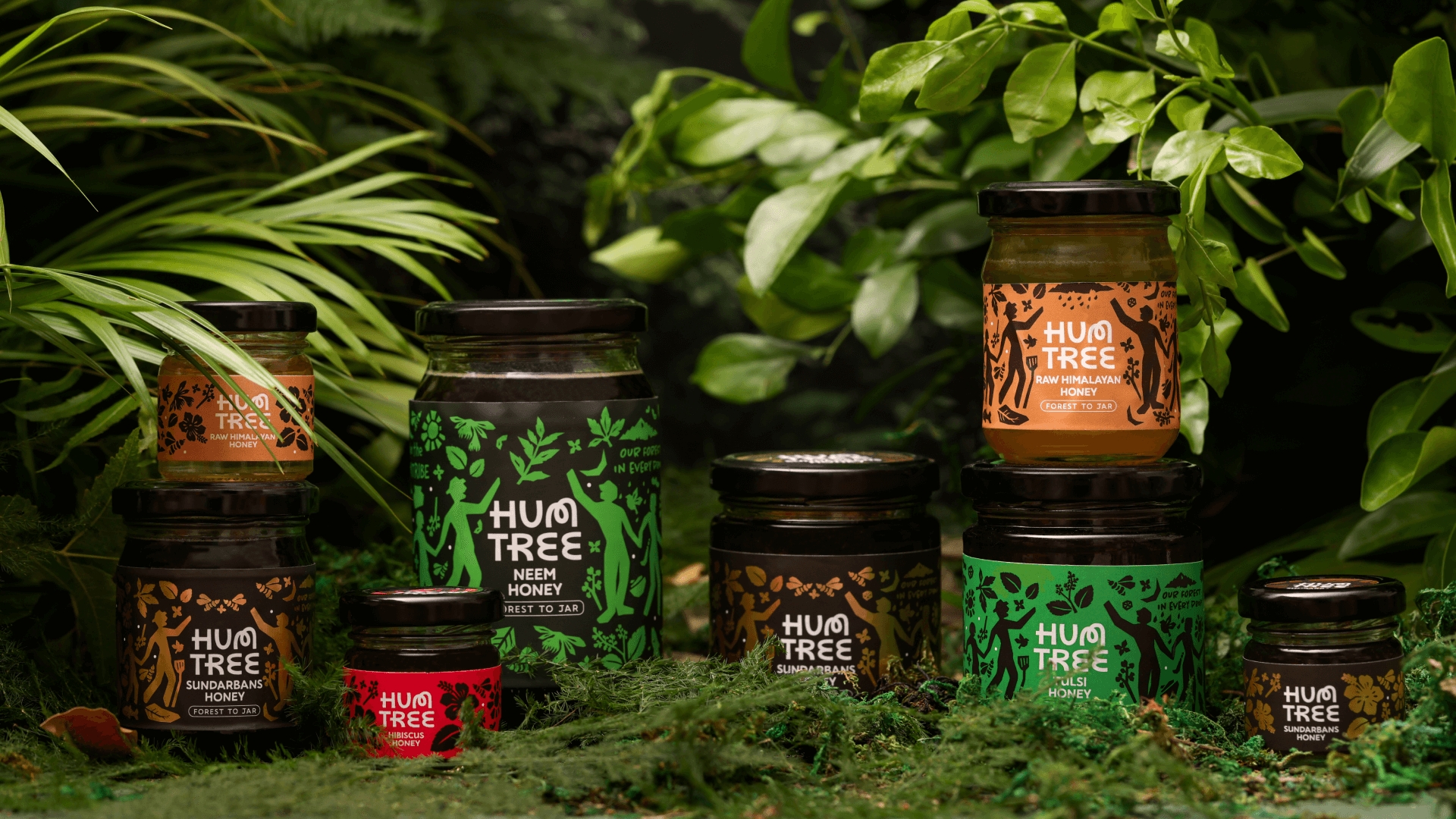 手绘插图风格的蜂蜜包装设计欣赏(图1)