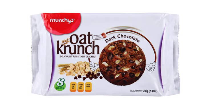 黑巧克力豆燕麦饼干外包装袋设计怎么做好(图1)