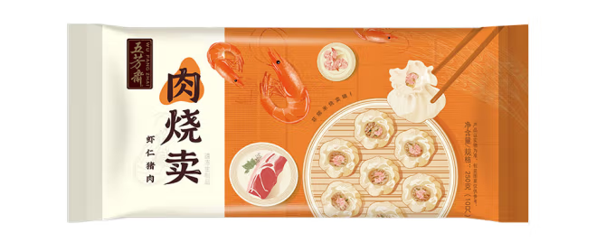 虾仁猪肉烧麦包装袋设计欣赏(图1) 虾仁猪肉烧麦包装袋设计欣赏(图1)