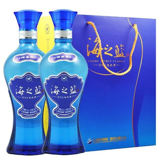 创意酒包装设计洋河海之蓝蓝色经典绵柔型白酒瓶整箱装产品包装设计欣赏(图3)