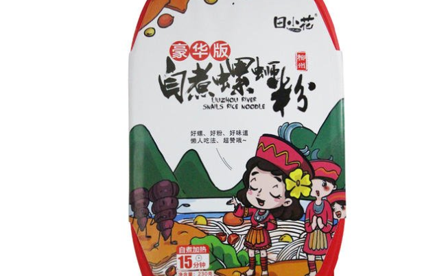 田小花螺蛳粉 田小花螺蛳粉品牌logo与食品包装设计欣赏(图2)