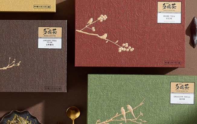 美灵宝茶 MERLINBIRD美灵宝品牌logo与食品包装设计欣赏(图4)