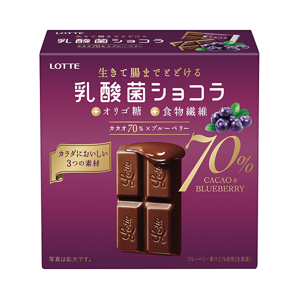 包装设计公司推荐乳酸菌巧克力可可×蓝莓乐天包装设计欣赏(图1)