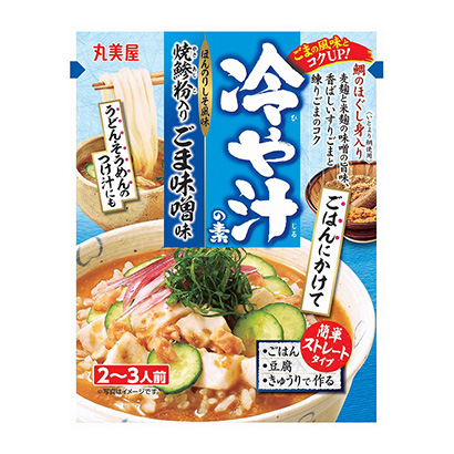 包装设计公司推荐限时凉汁素烧鲍粉芝麻味增味丸美屋食品工业包装设计欣赏(图1)