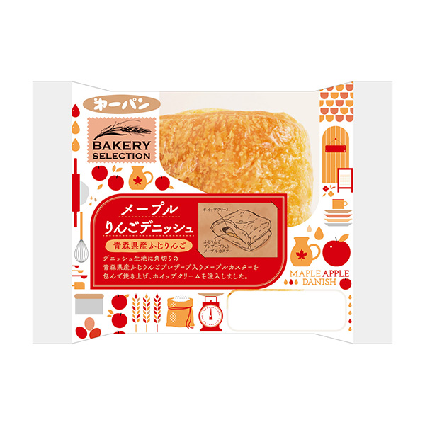 食品包装设计欣赏枫糖苹果丹麦酥皮面包第一屋制面包包装设计欣赏(图1)