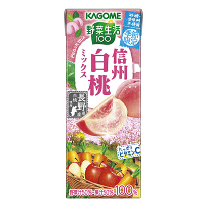 包装设计公司推荐蔬菜生活信州白桃混合料可果美果实清凉饮料包装设计(图1)