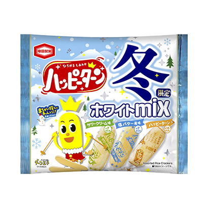 包装设计公司推荐快乐归冬限定白色龟田点心点心包装设计(图1)