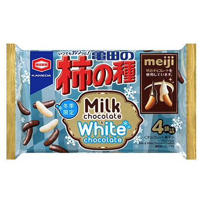 龟田的柿子籽牛奶巧克力白巧克力龟田制果点心包装设计(图1)