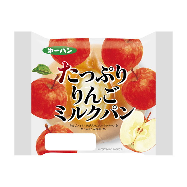 充足的苹果牛奶面包第一屋制面包包装设计(图1)