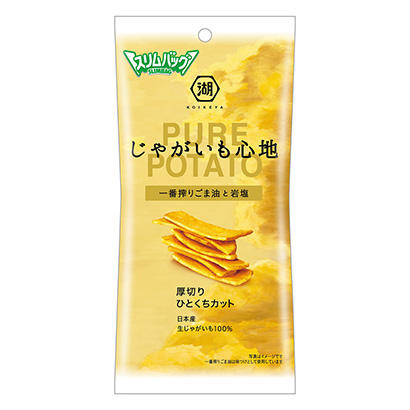 纤薄包土豆切一口最能榨取芝麻油和岩盐湖池屋点心包装设计(图1)