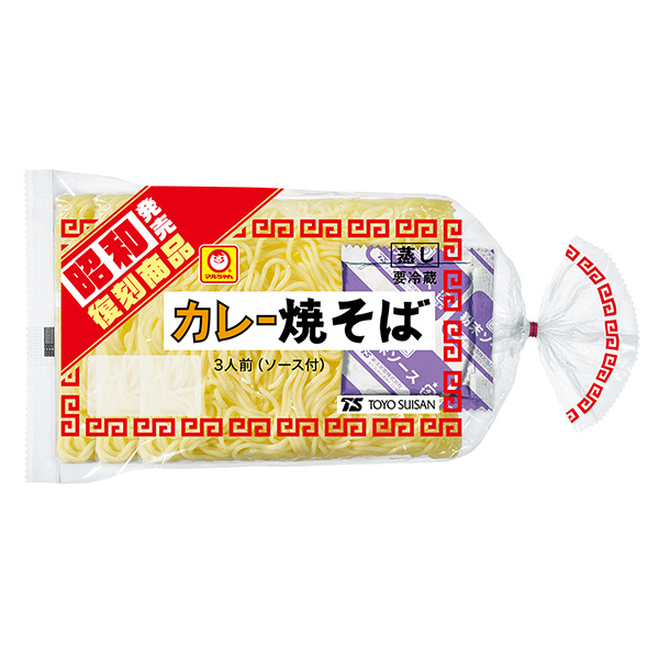 小丸炒面昭和发售复刻商品咖喱炒面包装设计欣赏(图1) 小丸炒面昭和发售复刻商品咖喱炒面包装设计欣赏(图1)