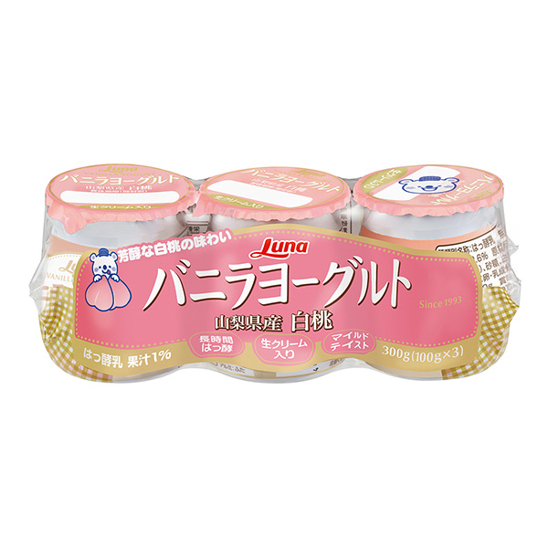 香草酸奶山梨县产白桃包装设计欣赏(图1)