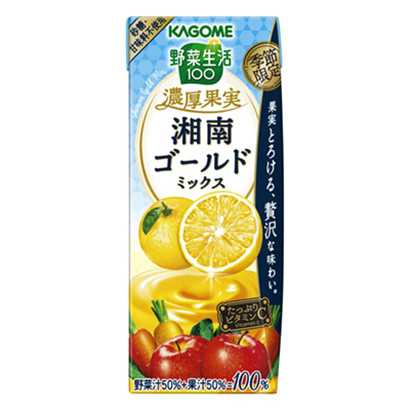 蔬菜生活浓厚果实湘南黄金混合可果美果实清凉饮料包装设计(图1)