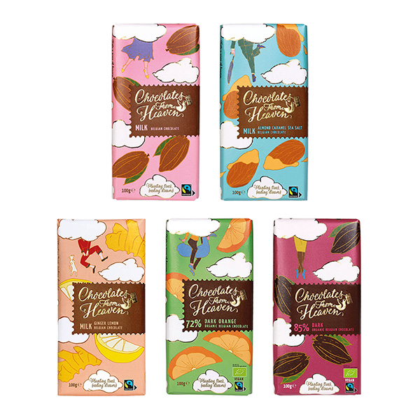 巧克力牛奶杏仁牛奶姜汁和柠檬深橙深橙绿茶中心包装设计(图1)