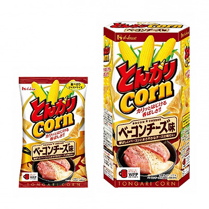 温室尖玉米培根奶酪味温室点心包装设计(图1)