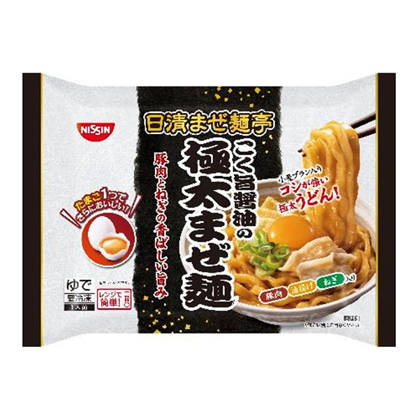 冷冻日清混合面亭国意酱油的极太混合面包装设计欣赏(图1)