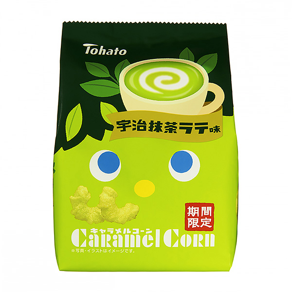 焦糖玉米宇治抹茶拿铁味包装设计欣赏(图1)