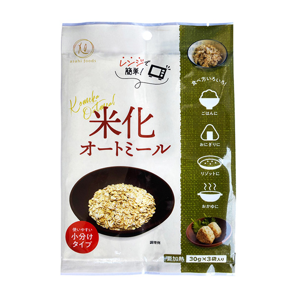 微波炉简单大米化燕麦片旭谷物包装设计(图1)