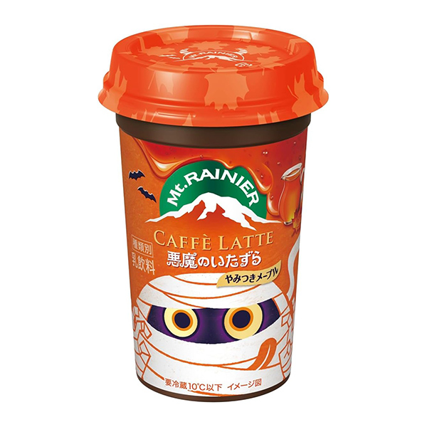 蒙托雷尼亚拿铁咖啡恶魔的恶作剧纠缠枫森永乳业食品饮料包装设计(图1)