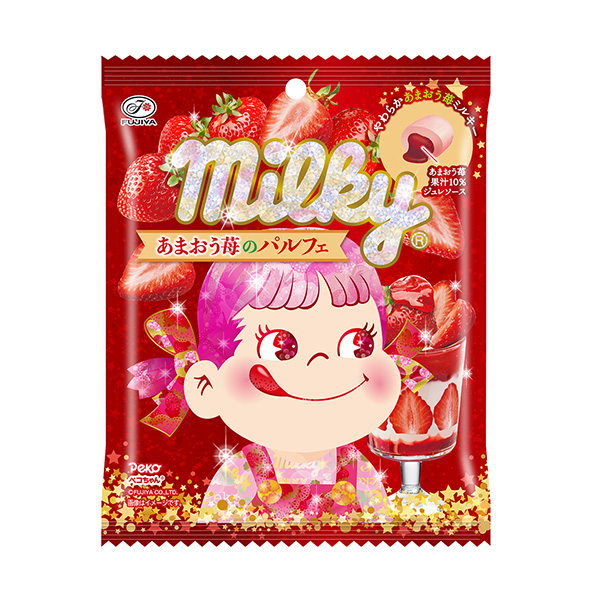 米尔基草莓芭菲不二家食品饮料包装设计(图1)