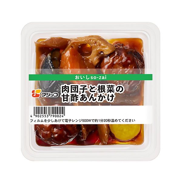 肉丸子和根菜的糖醋排骨富士新闻食品饮料包装设计(图1)
