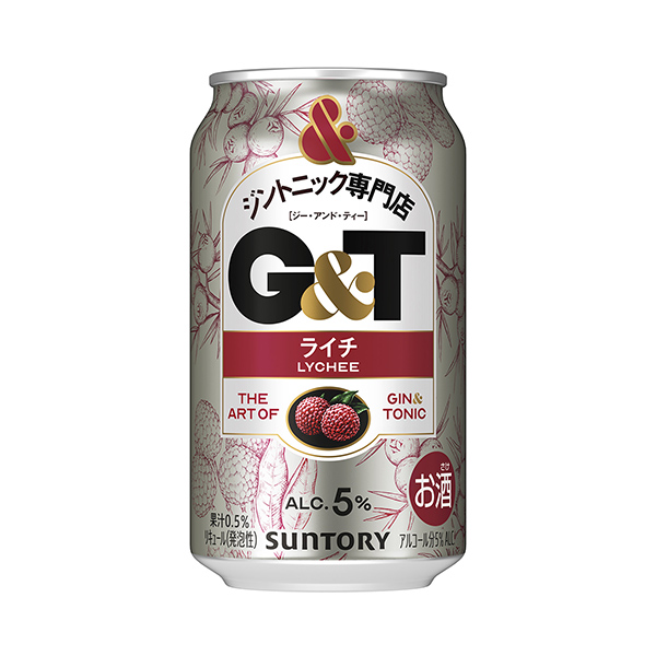 包装设计欣赏杜松子酒专卖店G&T ＜荔枝＞ (三得利) 2024年12月17日发售(图1)