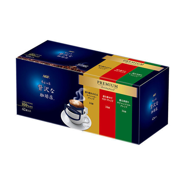 包装设计欣赏稍微奢侈一点的咖啡店＜普通咖啡高级滴液3种饮料比较排序＞ (味精AGF ) (图1)