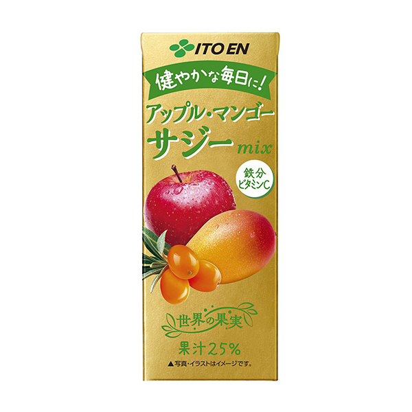 包装设计欣赏世界果实＜苹果芒果& Sarge mix ＞ (伊藤园) (图1)