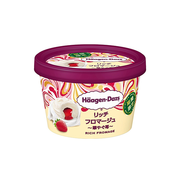 包装设计欣赏哈根达斯迷你杯＜富弗罗默~华草莓~ ＞ (限时) (哈根达斯日本) (图1)