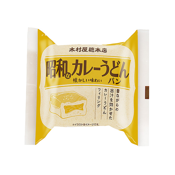 包装设计欣赏昭和的咖喱乌冬面面包(木村屋总总店) (图1)