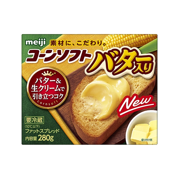 包装设计欣赏明治玉米软件＜加入黄油＞ (明治) (图1)